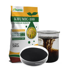 "KHUMIC-100"Factory supply 100%Water-Solubility 70.0%min humic acid slow-release nitrogen fertilizer Potassium humate